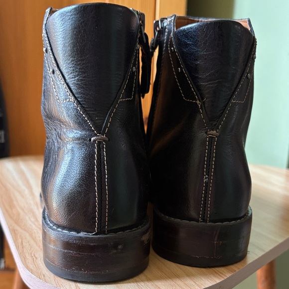 Franco Sarto Black Leather Ankle Boots - Picture 12 of 14
